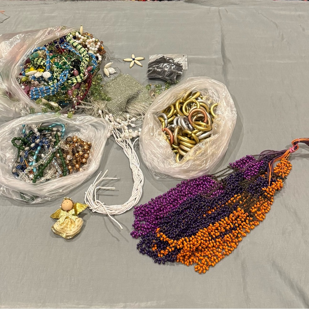 Bulk of Colorful Beaded necklaces & much more beaded